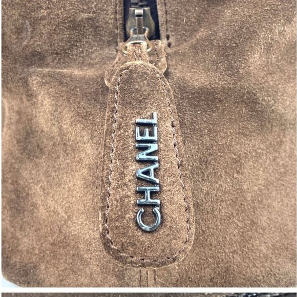 CHANEL Handbag tote CC suede brown - Picture 6 of 14